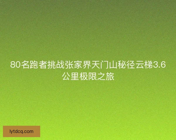80名跑者挑战张家界天门山秘径云梯3.6公里极限之旅